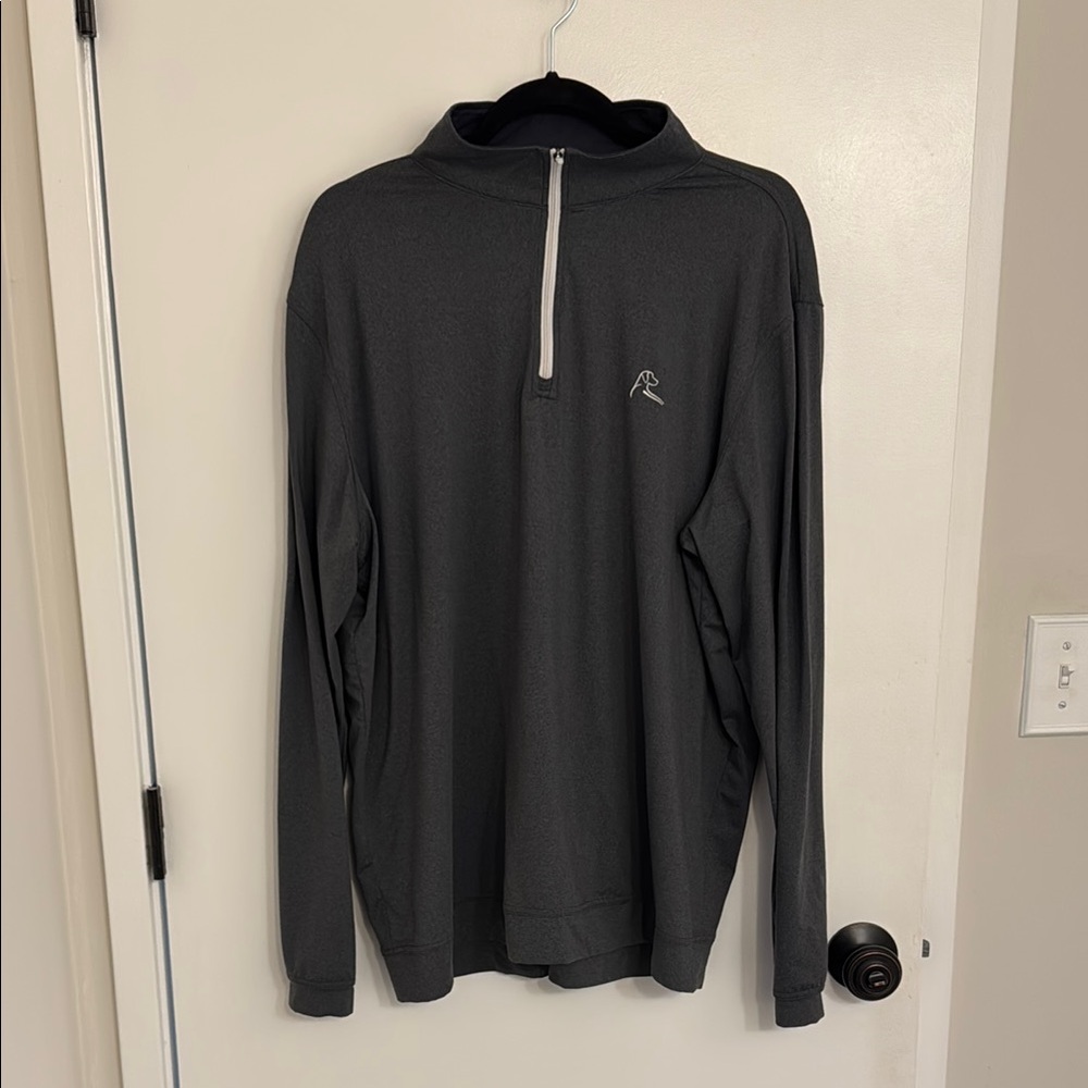 Rhoback Men's Gray “The Mason” Quarter-Zip Sweater